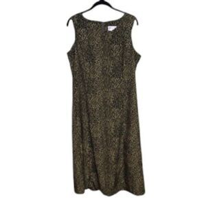 Vintage Studio 1 Womens Dress womens size 16P Cheetah animal print zip sleeveles